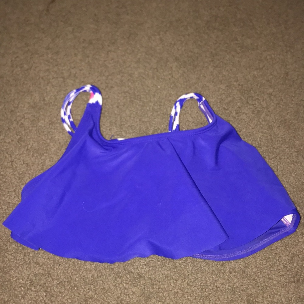 blue swimsuit top